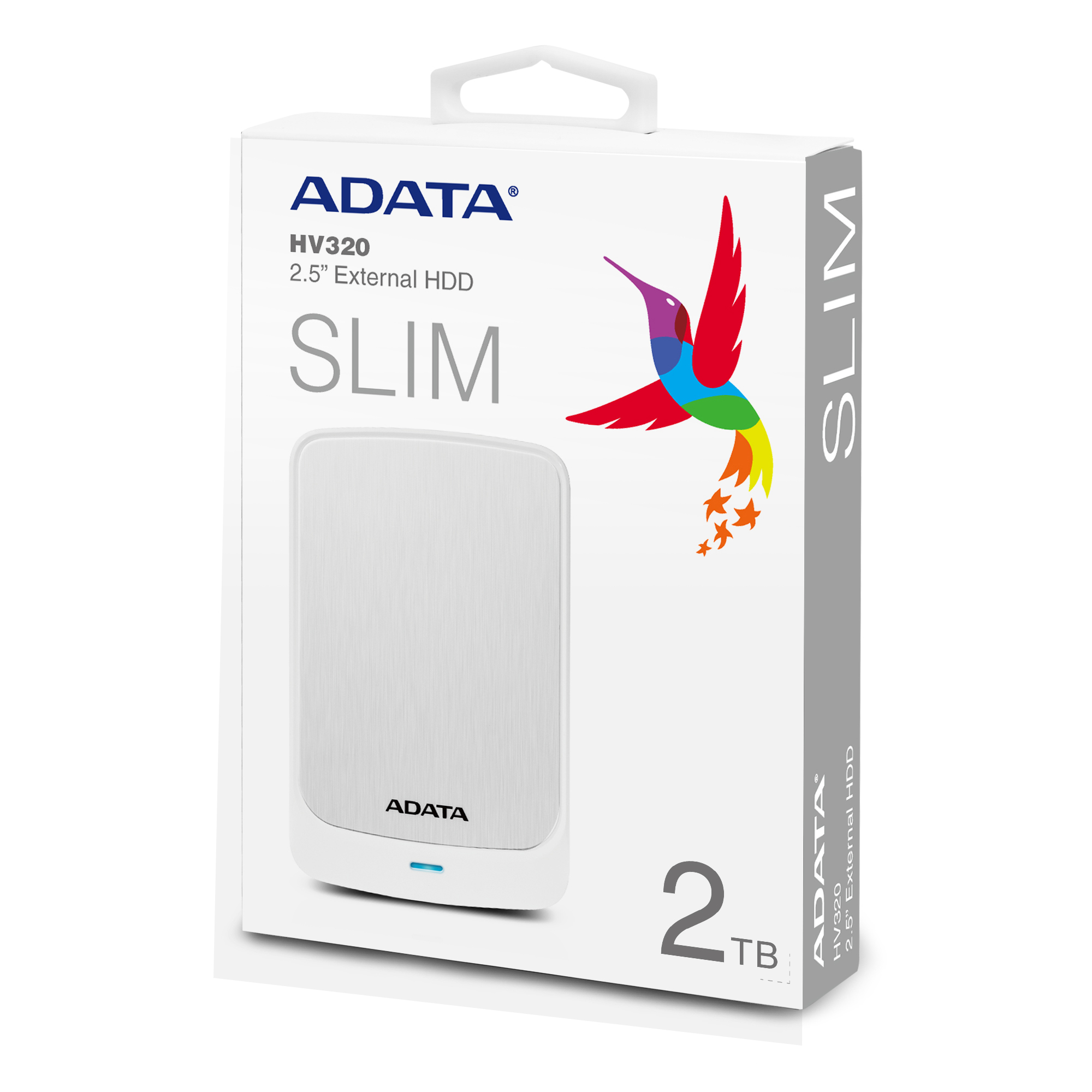 Zunanji disk ADATA HV320 2TB, Bela
