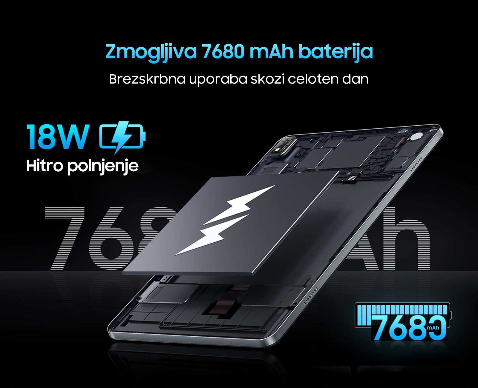 Tablični računalnik Blackview TAB 16, 8GB+256GB, IPS Full HD+, Android 12, siva