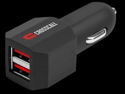 Avtopolnilec usb 2 priključka, črna