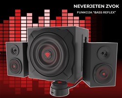Zvočniki Genesis HELIUM 610BT, Stereo 2.1, Bluetooth, 60W