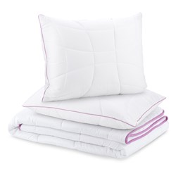 3-delni set 2 vzglavnikov in odeje Vitapur Lavender Provence za 2 OSEBI - 200x200 cm
