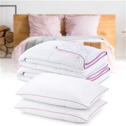 4-delni set vzglavnikov in odej Vitapur Lavender Provence za 2 OSEBI - 140x200 cm