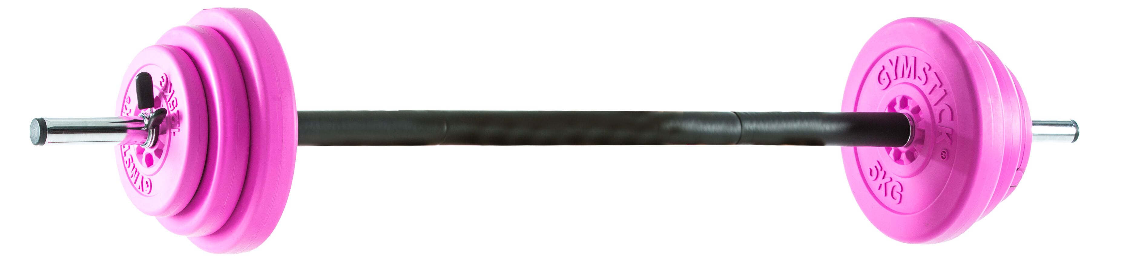 Uteži GYMSTICK Vinyl set 20KG, roza