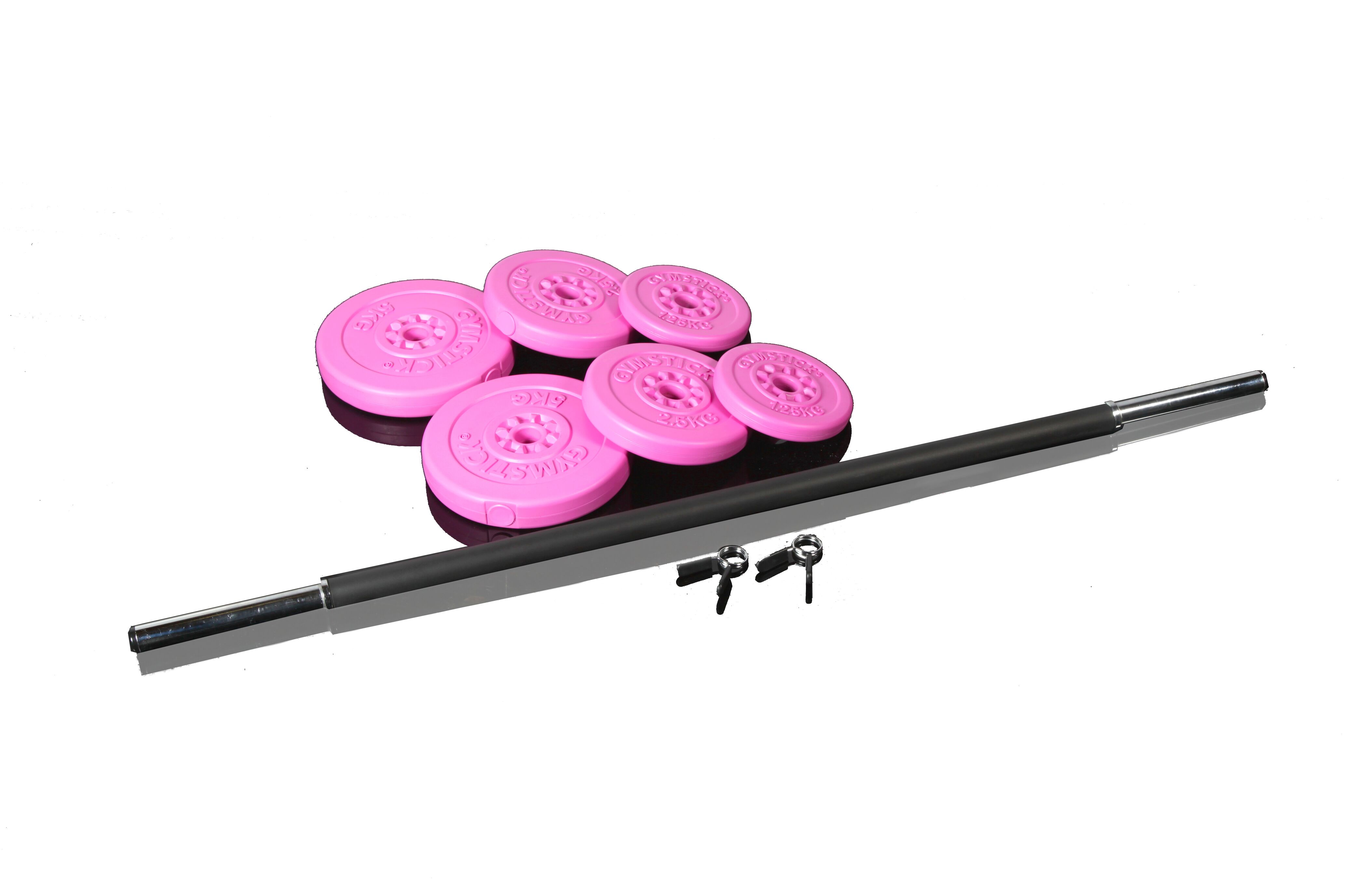 Uteži GYMSTICK Vinyl set 20KG, roza