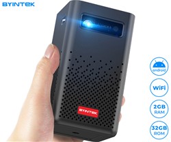 BYINTEK P20 mini 3D LED projektor, Android, Wifi, BT5.0, 2/32GB, baterija