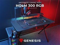 Gaming miza GENESIS HOLM 300 RGB,  črna