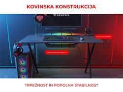 Gaming miza GENESIS HOLM 300 RGB,  črna