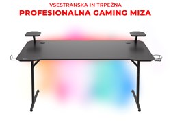 Gaming miza GENESIS HOLM 510 RGB,  črna