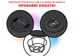 Gaming miza GENESIS HOLM 510 RGB,  črna