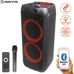 MANTA SPK5310 PRO karaoke zvočnik, Bluetoth/USB/MP3/RADIO FM, TWS, 10.000W P.M.P.O.