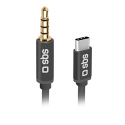 Avdio adapter SBS, TYPE C TO 3,5MM JACK 1m, črna