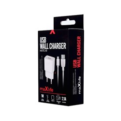 Adapter + kabel hitri Type-C  2.1A WHITE