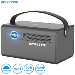 BYINTEK R17 PRO prenosni mini 3D LED projektor, Android, WiFi, 2GB+32GB, srebrn