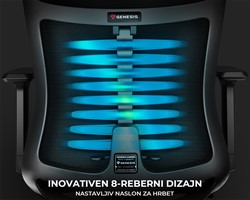 Gaming/pisarniški stol GENESIS ASTAT 200  PureFlow™,  CareGlide™, črn