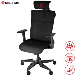 Gaming/pisarniški stol GENESIS ASTAT 700, PureFlowPLUS™, ExoBase™, črn