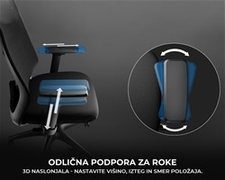 Gaming/pisarniški stol GENESIS ASTAT 700, PureFlowPLUS™, ExoBase™, črn
