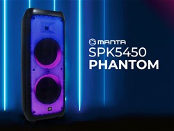 Prenosni KARAOKE zvočnik MANTA SPK5450 PHANTOM, polnilna baterija, X-Bass, črna