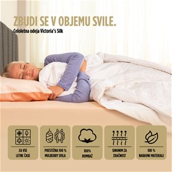 Celoletna svilena odeja Vitapur Victoria's Silk, 250x200 cm