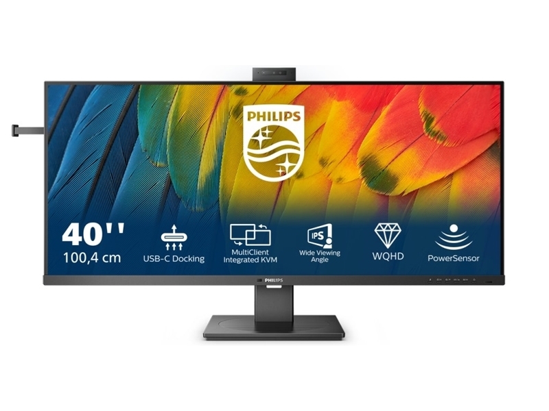LED monitor Philips 40B1U5601H UltraWide s kamero in priključno postajo USB-C (WQHD)