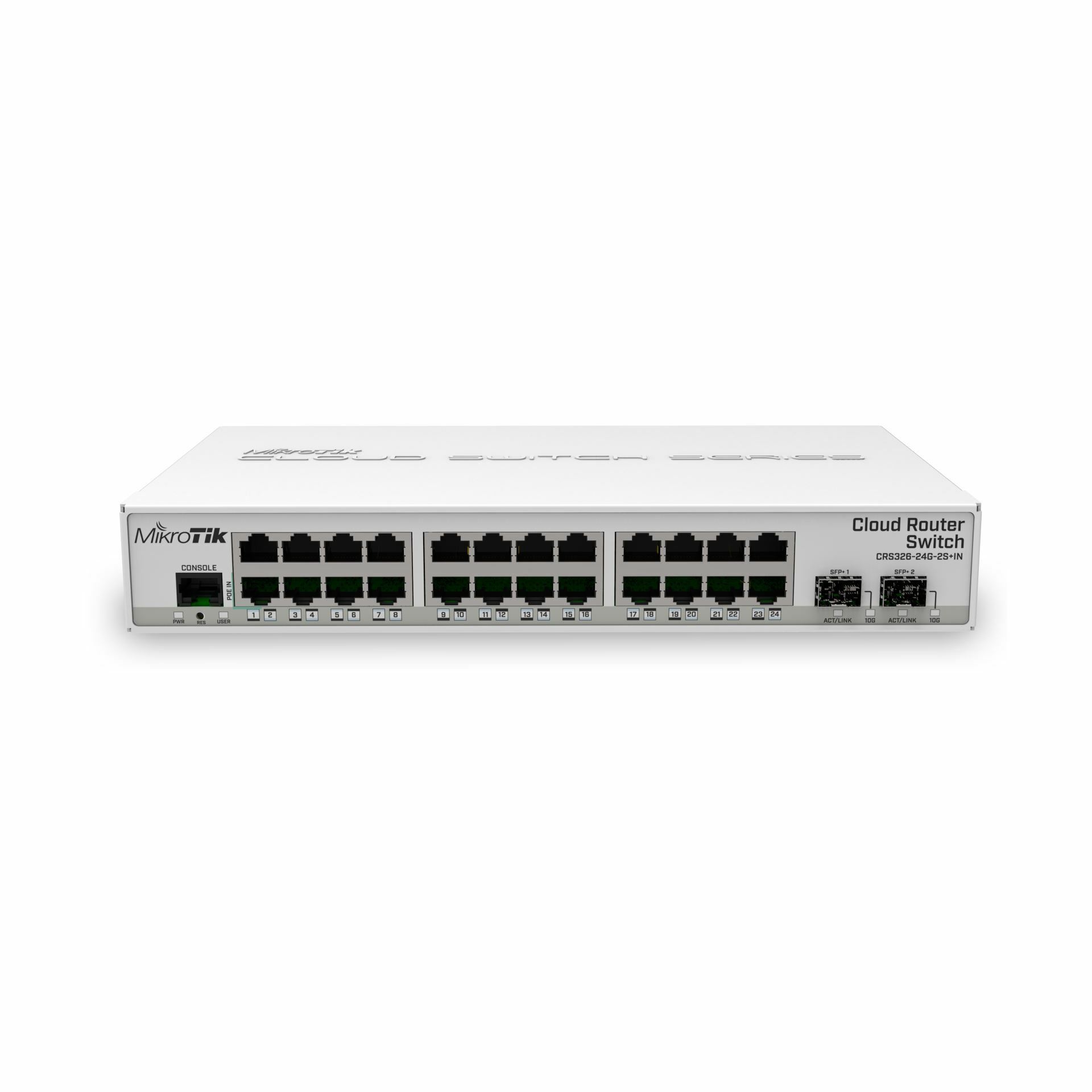 Stikalo MikroTik CRS326-24G-2S+IN Cloud Router Switch 24-port Gigabit 2xSFP+