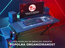 Profesionalna GAMING miza GENESIS HOLM 200 RGB, LED RGB osvetlitev, USB 3.0