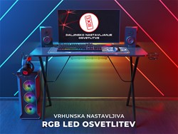 Profesionalna GAMING miza GENESIS HOLM 200 RGB, LED RGB osvetlitev, USB 3.0