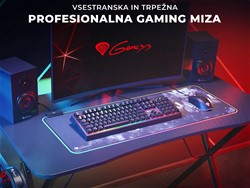 Profesionalna GAMING miza GENESIS HOLM 200 RGB, LED RGB osvetlitev, USB 3.0