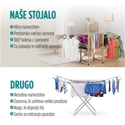 Zložljivo stojalo za sušenje perila Vitapur