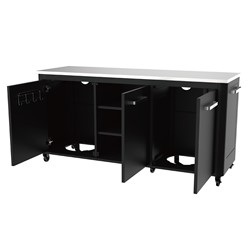 Miza z inox ploščo Cozze 180x60x90 cm (90528)