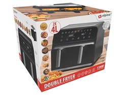ALPINA DOUBLE cvrtnik/friteza na vroč zrak, XXL, 8L, brez olja, 1700W, digitalen