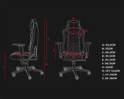GENESIS NITRO 890 G2 gaming stol, nastavljiva višina/naklon, kolesa CareGLide™