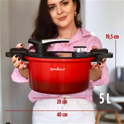 Lonec za kuhanje pod tlakom s pametno pokrovko Rosmarino 5 l - 24 cm