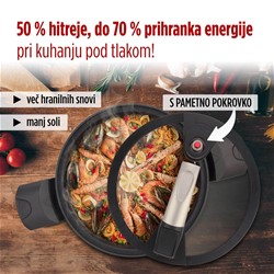 Lonec za kuhanje pod tlakom s pametno pokrovko Rosmarino 5 l - 24 cm