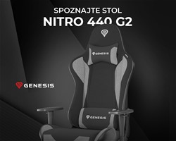 Gaming / pisarniški stol GENESIS NITRO 440 G2, ergonomski, kolesa CareGLide™