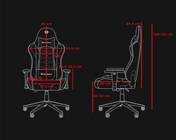 Gaming / pisarniški stol GENESIS NITRO 440 G2, ergonomski, kolesa CareGLide™