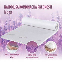 Nadvložek/Roll up Vitapur Lavender Memory, 120x200 cm
