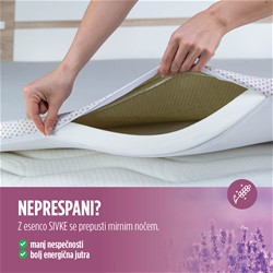 Nadvložek/Roll up Vitapur Lavender Memory, 180x200 cm
