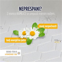 Nadvložek/Roll up Vitapur Camomile 3+1 Memory, 120x200 cm