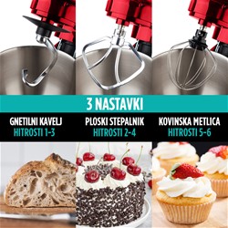 Kuhinjski robot Rosmarino Infinity PRO, 1400W,rdeč