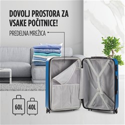 2-delni set kovčkov Scandinavia Carbon Series moder