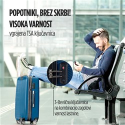 2-delni set kovčkov Scandinavia Carbon Series moder