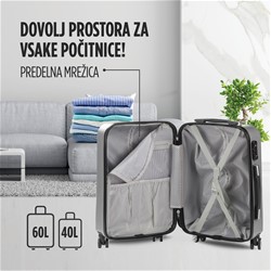 2-delni set kovčkov Scandinavia Carbon Series siv
