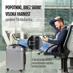 2-delni set kovčkov Scandinavia Carbon Series siv