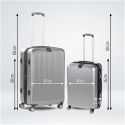 2-delni set kovčkov Scandinavia Carbon Series siv