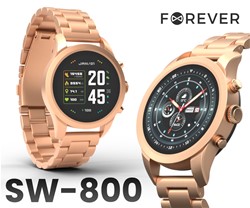 Pametna ura FOREVER Verfi SW-800, 1.3-palčni AMOLED zaslon, Rose Gold