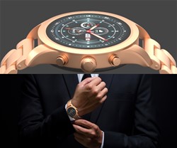 Pametna ura FOREVER Verfi SW-800, 1.3-palčni AMOLED zaslon, Rose Gold