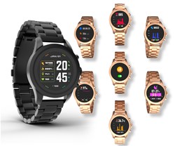 Pametna ura FOREVER Verfi SW-800, 1.3-palčni AMOLED zaslon, Carbon Black