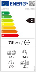Vgradni pomivalni stroj Samsung DW60A8050BB/EO, 42 db