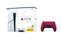Igralna konzola PlayStation 5 Slim + dodaten DualSense kontroler (rdeč)