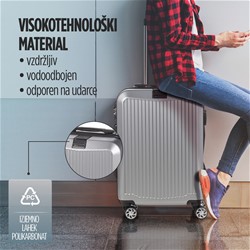 Potovalni kovček Scandinavia Carbon Series, 40 litrski, siv